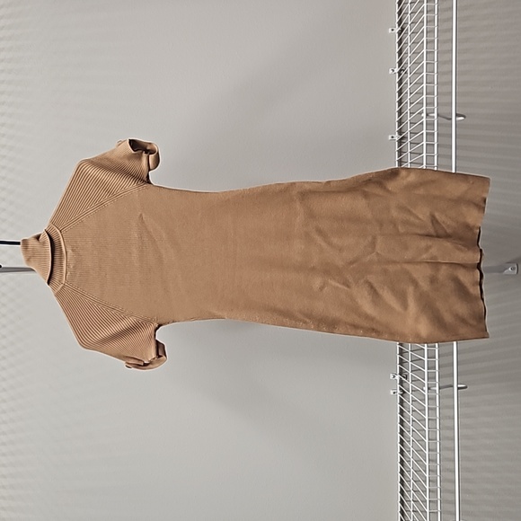 Camel Bodycon Sweater Dress - Picture 4 of 5
